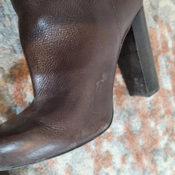 Nine West Crop Shop Brown High Heel Boots - Size 7 - Picture 4 of 11